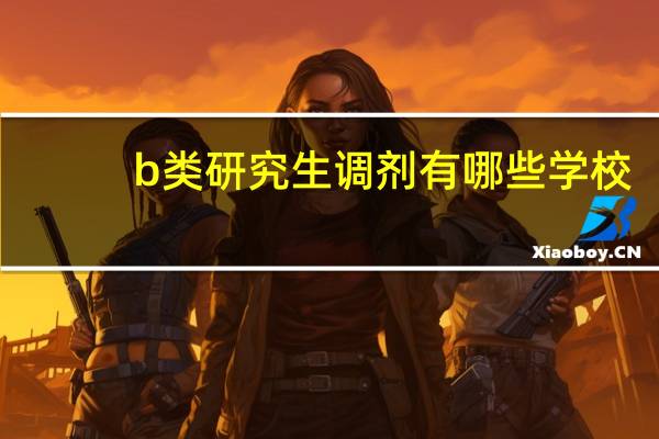 b类研究生调剂有哪些学校