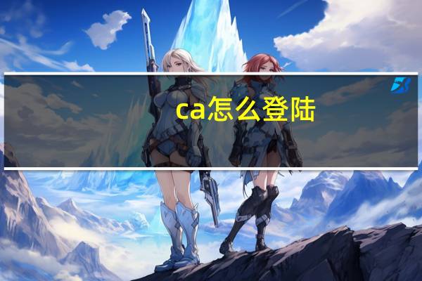 ca怎么登陆