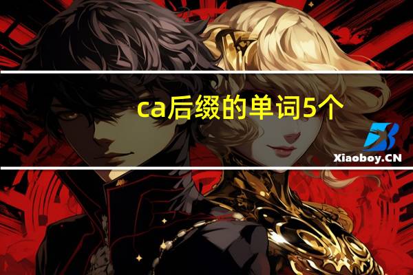 ca后缀的单词5个