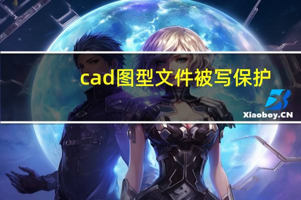 cad图型文件被写保护（cad中图形文件被写保护是什么意思）