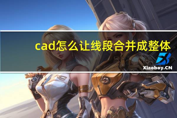cad怎么让线段合并成整体（cad线条合并成整体）