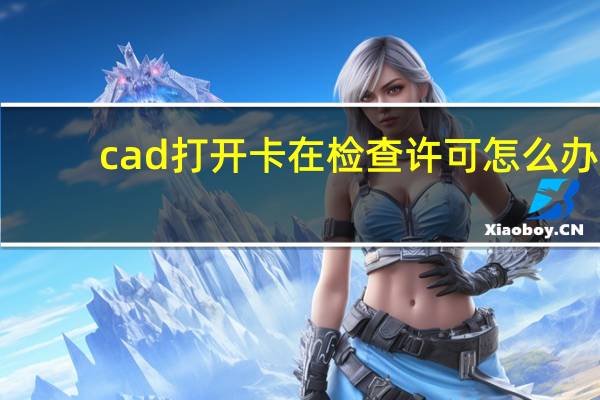 cad打开卡在检查许可怎么办（cad正在检查许可不动了怎么办）