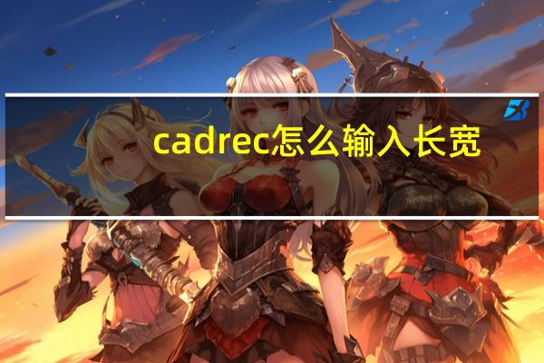 cadrec怎么输入长宽（cadrec怎么输入尺寸）