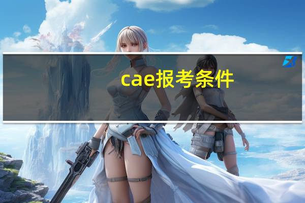 cae报考条件