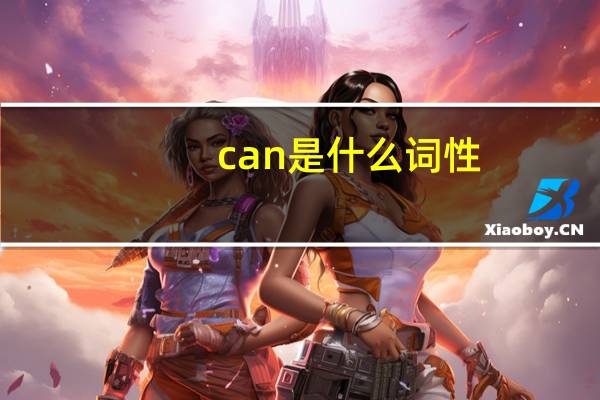 can是什么词性