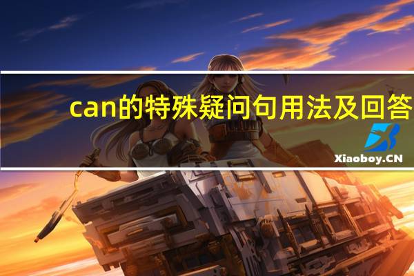 can的特殊疑问句用法及回答