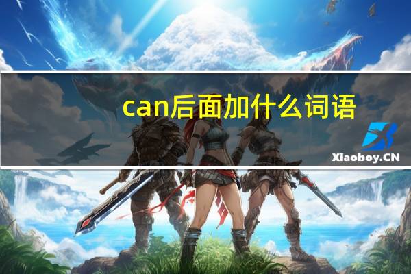 can后面加什么词语