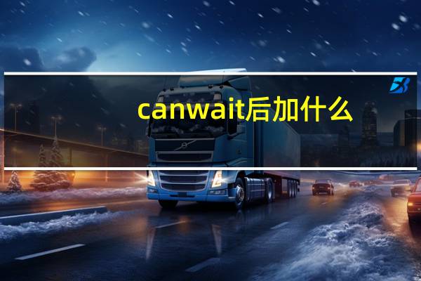 canwait后加什么