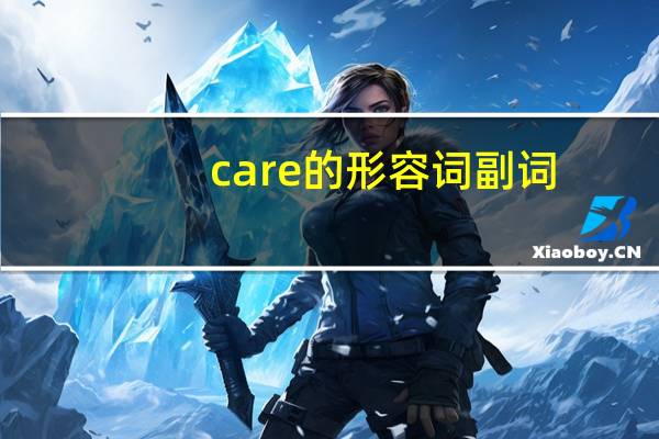 care的形容词副词