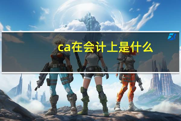 ca在会计上是什么