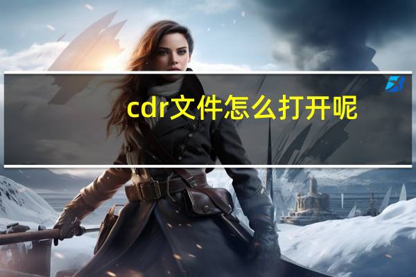 cdr文件怎么打开呢（cdr文件怎么打开）