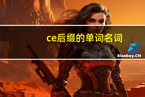 ce后缀的单词名词