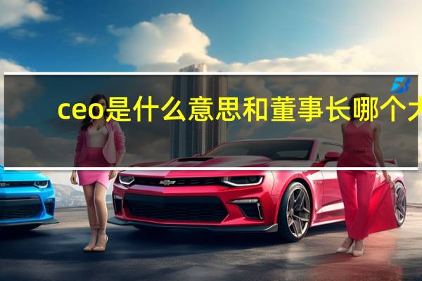 ceo是什么意思和董事长哪个大（ceo是什么意思）
