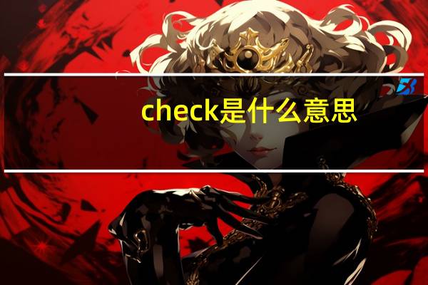 check是什么意思