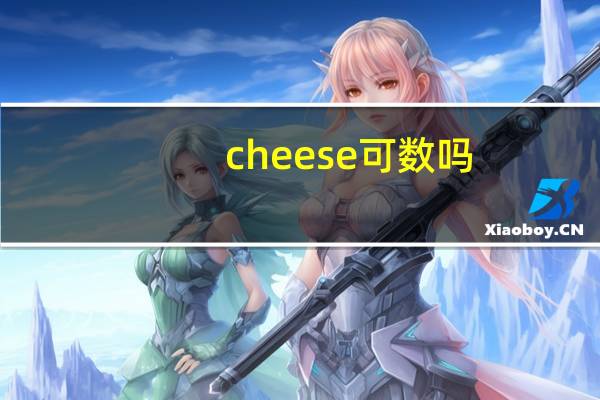 cheese可数吗?
