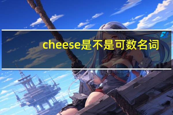 cheese是不是可数名词