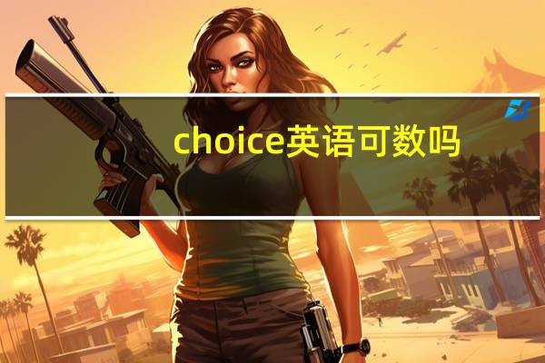 choice英语可数吗