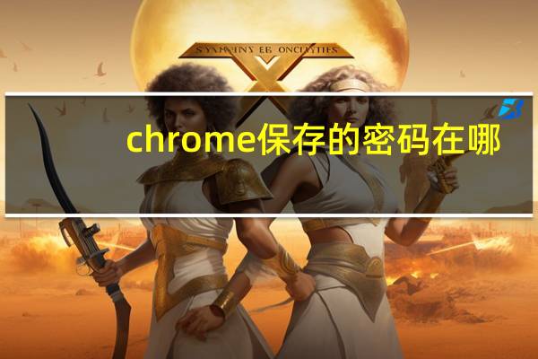 chrome保存的密码在哪
