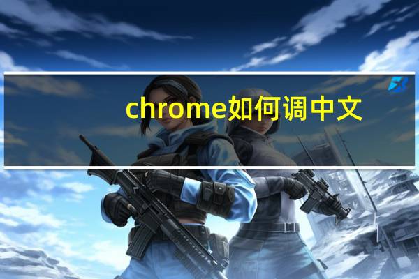 chrome如何调中文