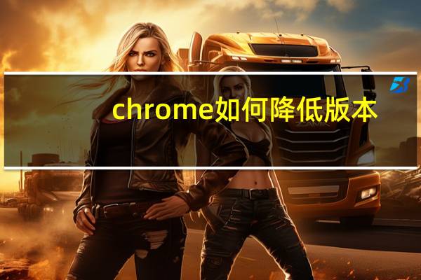 chrome如何降低版本