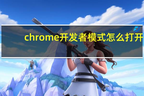 chrome开发者模式怎么打开