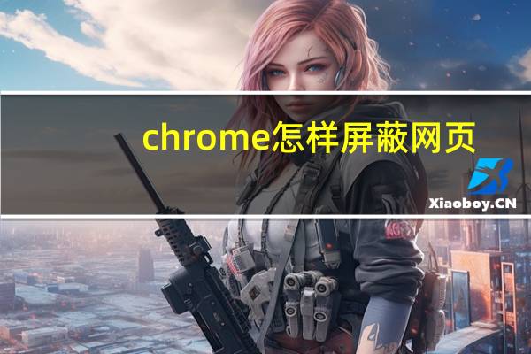 chrome怎样屏蔽网页