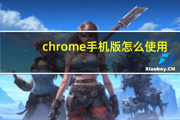 chrome手机版怎么使用