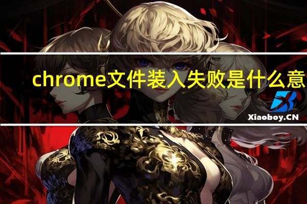 chrome文件装入失败是什么意思