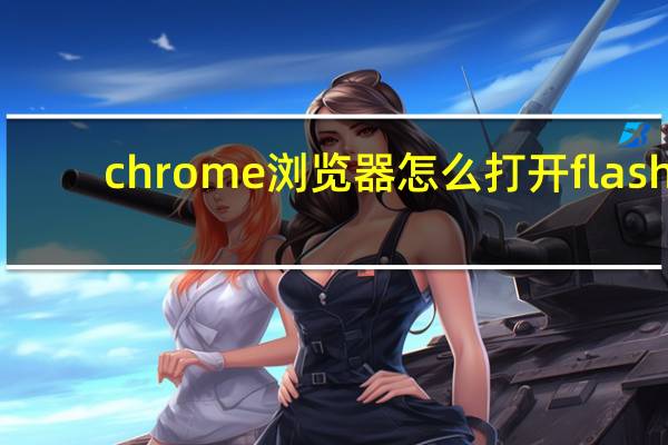 chrome浏览器怎么打开flash