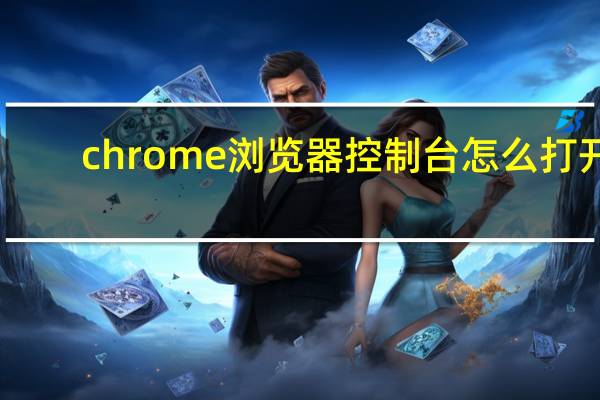 chrome浏览器控制台怎么打开