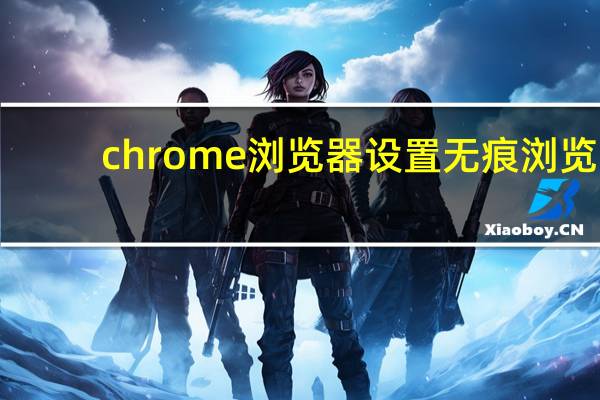 chrome浏览器设置无痕浏览