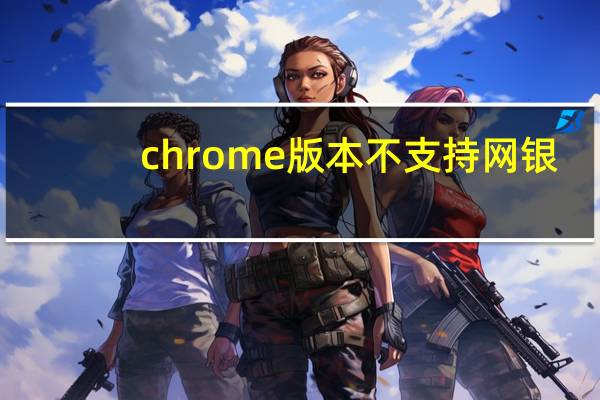 chrome版本不支持网银