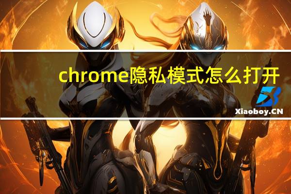 chrome隐私模式怎么打开