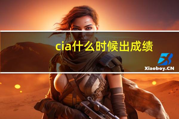 cia什么时候出成绩