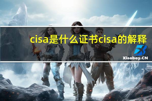 cisa是什么证书cisa的解释