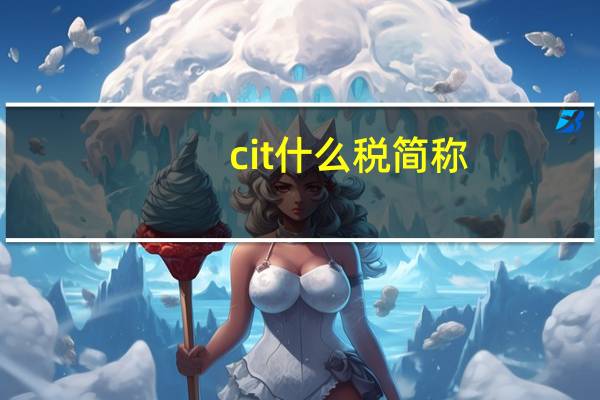 cit什么税简称