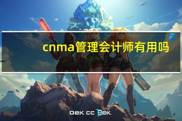 cnma管理会计师有用吗