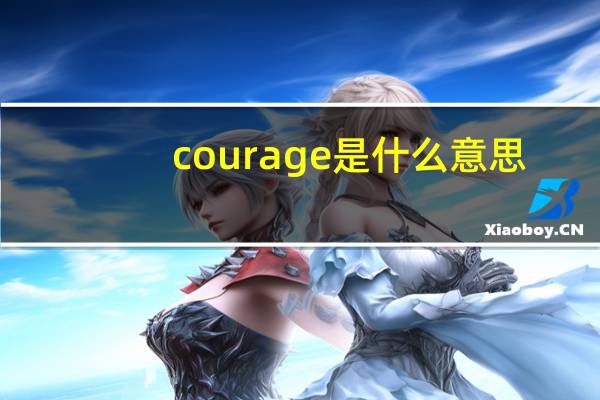 courage是什么意思
