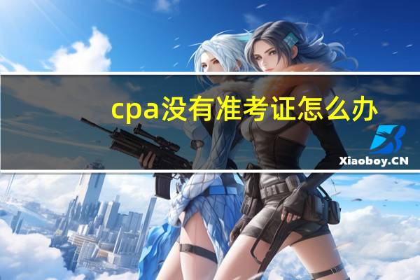 cpa没有准考证怎么办