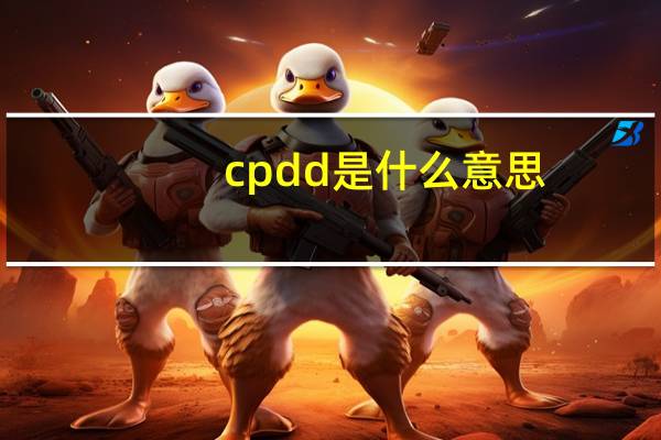 cpdd是什么意思