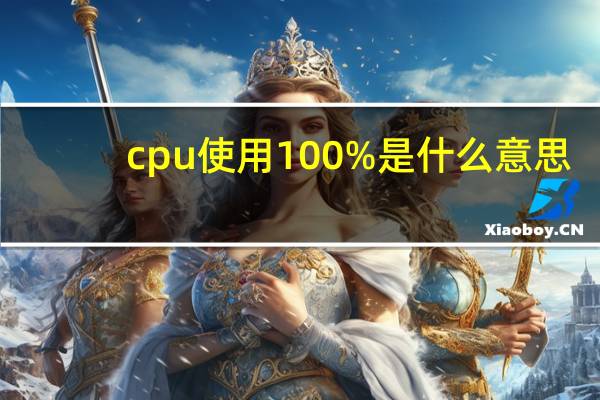 cpu使用100%是什么意思（cpu使用100%）