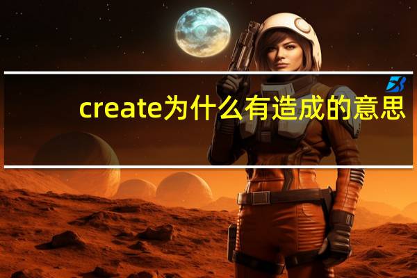 create为什么有造成的意思