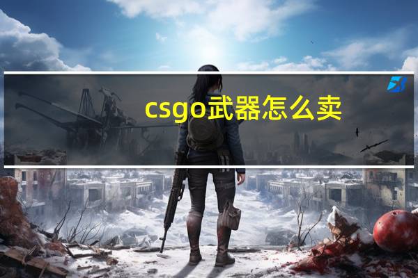 csgo武器怎么卖