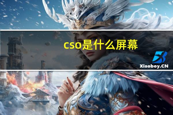 cso是什么屏幕