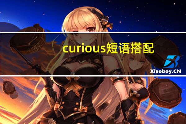 curious短语搭配