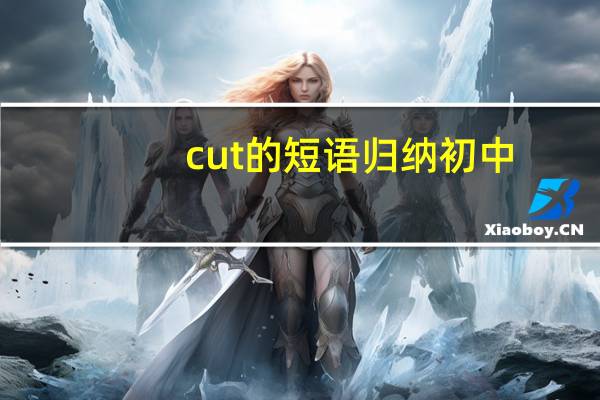 cut的短语归纳初中