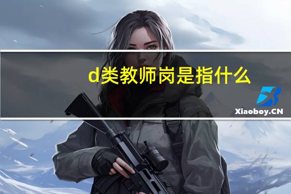 d类教师岗是指什么