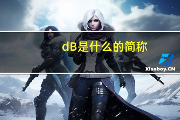 dB是什么的简称