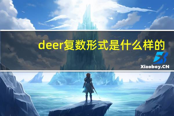 deer复数形式是什么样的