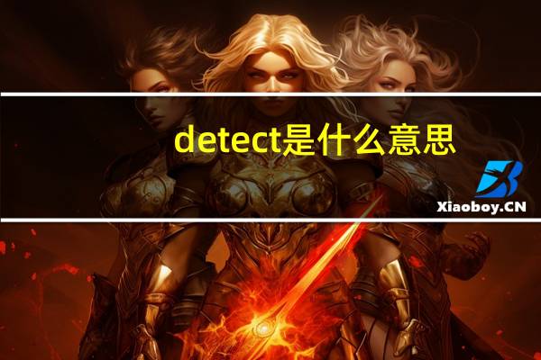 detect是什么意思